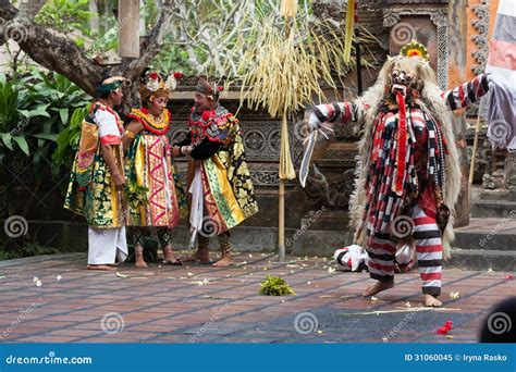 Barong And Kris Dance Perform Bali Indonesia Editorial Image Image
