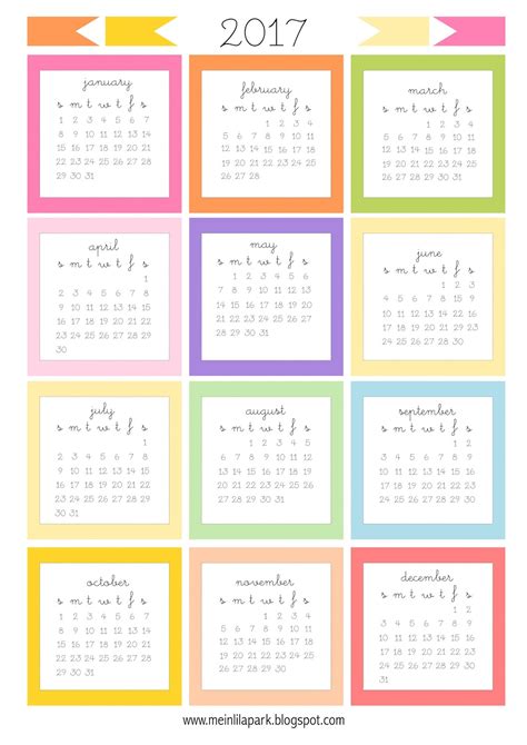 Free Printable 2017 Mini Calendar Cards Bullet Journal Stickers Freebie