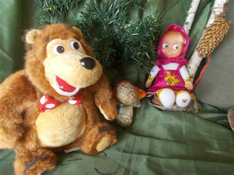 Masha And The Bear Masha Doll Plush Speaking Bear Etsy