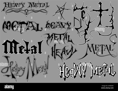 Calligraphic Lettering For Heavy Metal Stock Vector Image And Art Alamy