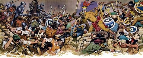 The Spanish Conquistadores Under Hernán Cortés Are Ambushed In The