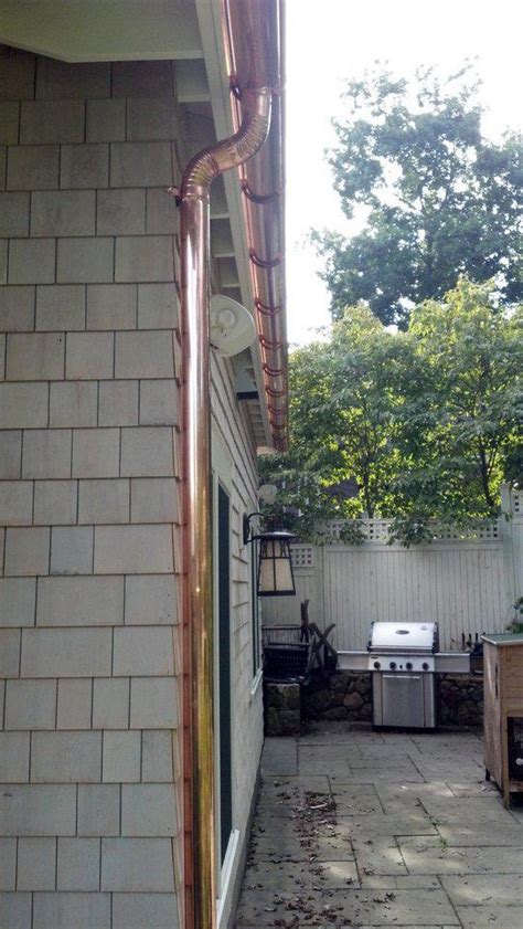 By diverting rain water away from the foundation of the home, gutters and downspouts protect against water damage, rot, mold and mildew. Gutters & Downspouts - Copper Gutter and Downspout Installation in Cos Cob, CT - Half-round ...