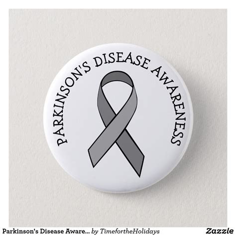 Parkinsons Disease Awareness Ribbon Button Chronic Disease Parkinson
