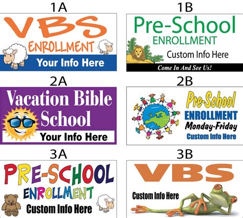 Church Vacation Bible School Banners Same Day Sign