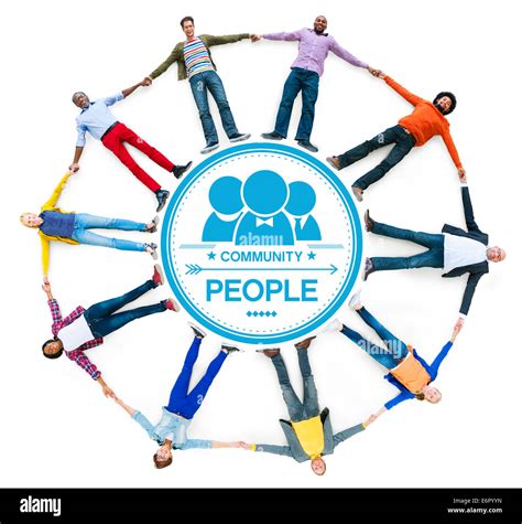 Multiethnic People Forming A Circle Holding Hands Stock Photo Alamy