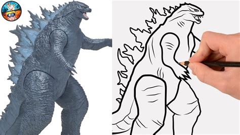How To Draw A Godzilla Easy Step By Step Drawing Youtube