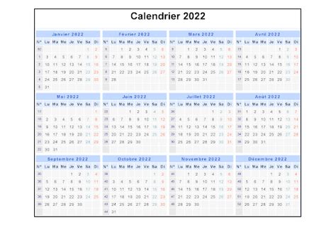 Calendrier Simple 2022 Calendrier Mensuel 2022 Images