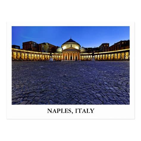 Piazza Del Plebiscito In Naples Italy Postcard Zazzle