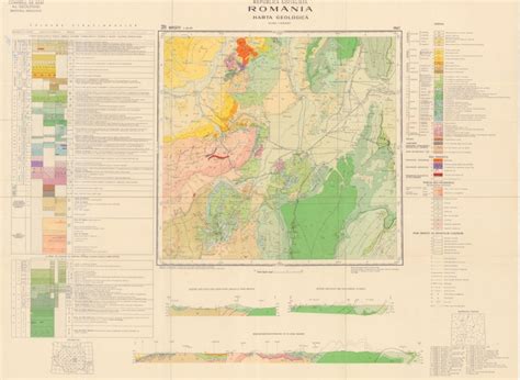 Harta geologica a romaniei, foaia radauti, scara 1: Republca socilista Romania, Harta geologica, L-35-XX ...