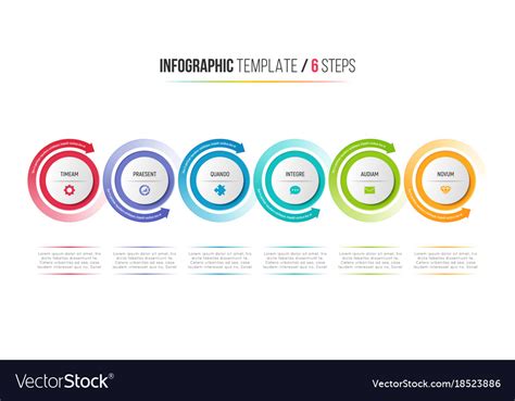 Five Steps Infographic Process Chart With Circular Riset