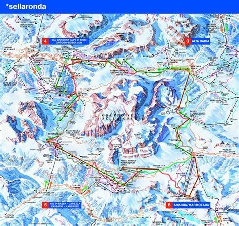 Moena Piste Map Moena Trail And Ski Area Map Val Di Fassa