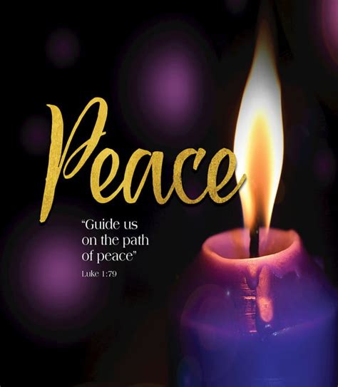 Peace Guide Us Peace Advent Candle Sunday 4 Bulletin Large Pkg Of 50