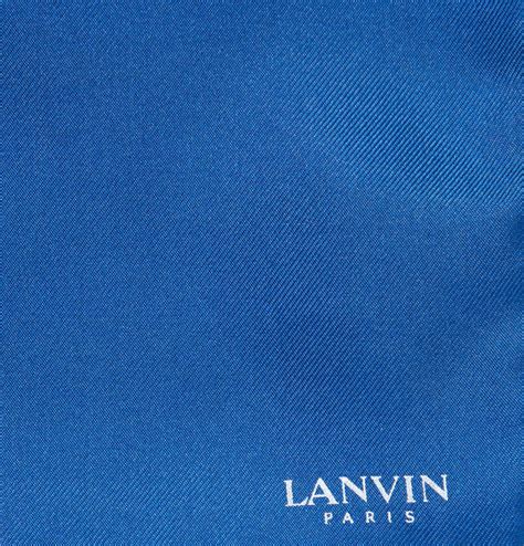 Lanvin Fourtone Silk Pocket Square In Blue For Men Lyst