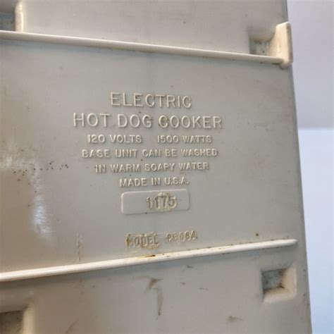 Vintage Presto Hot Dogger Automatic Electric Hot Dog Cooker 1175 Usa