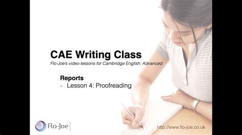 Writing Cae Reports 4 Proofreading Youtube