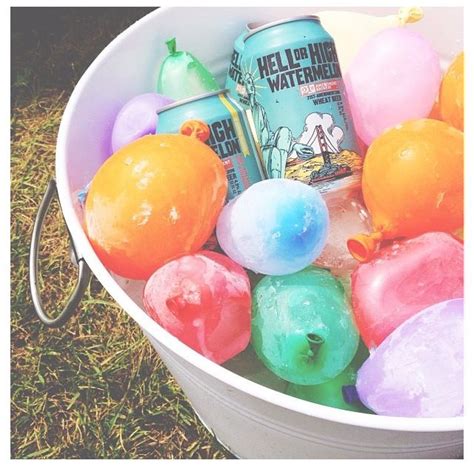 Frozen Water Balloons For A Drinks Cooler Picnic Hack Picnic