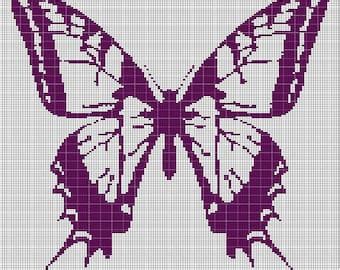 Love Butterfly Crochet Afghan Pattern Graph Etsy