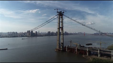 Worlds Longest Double Deck Suspension Bridge Under Construction In C