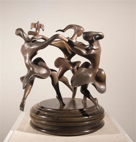 Albert Wein Joie De Vivre Bronze Figurative Dance Sculpture For Sale