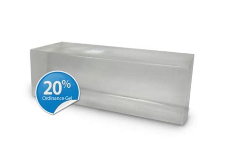 Clear Ballistics 20 Ballistic Gelatin Shooter Block 20 × 6 × 6 In