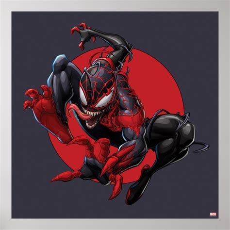 Venomized Spider Man Drawing Spider Man Miles Morales Venomized By