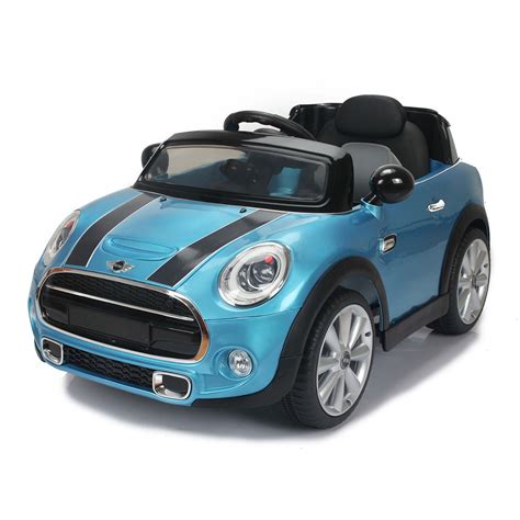 Daymak Mini Cooper Kids Electric Ride On Toy Car Blue Walmart Canada