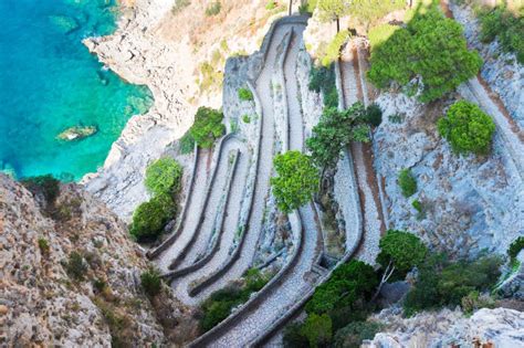Capri Island Italy Stock Photo Image Of Relax Footpath 98051744