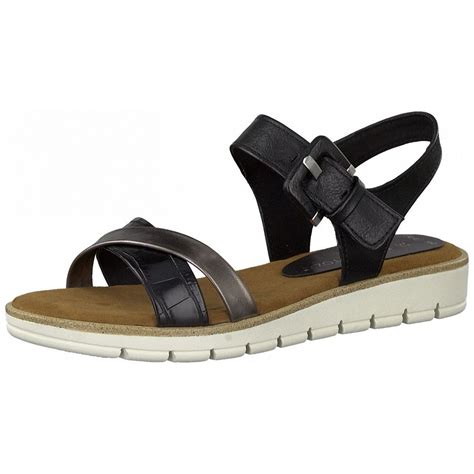 Marco Tozzi Schwarz Schuhe Sandalen Sandaletten Damen