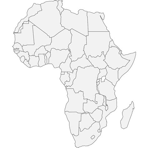 Blank physical map of africa with. Free Blank Africa Map in SVG" - Resources | Simplemaps.com
