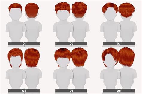 Toddler Boy Hair Pack Redheadsims Cc Sims Hair Toddler