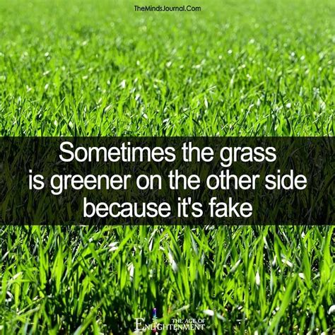 Grass Is Greener On The Other Side Quotes