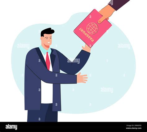 Hand Giving International Passport To Businessman Stock Vector Image And Art Alamy