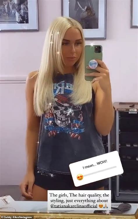 Gabby Allen Shows Off Hair Extensions After London Salon Visit Daily