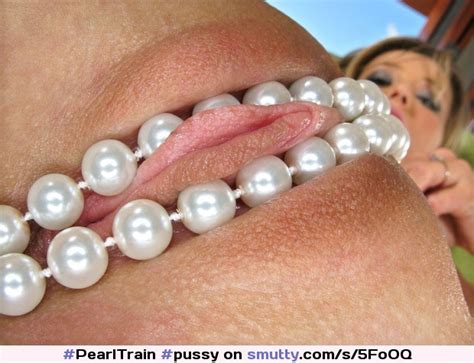 pussy closeup clit pearls whitegirl white shaved