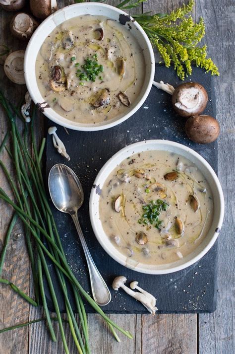 Unlike the processed canned version, it only has 10 ingredients total. Rich and Velvety Mushroom Soup