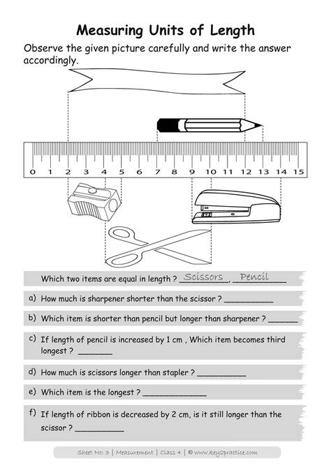 Measurements Worksheets Grade 4 I Maths Key2practice Workbooks