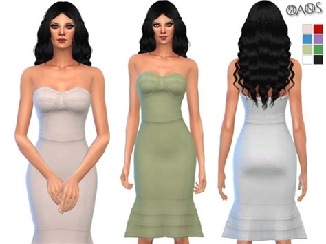 Bandage Flounce Bodycon Dress By Oranostr At Tsr Sims 4 Updates