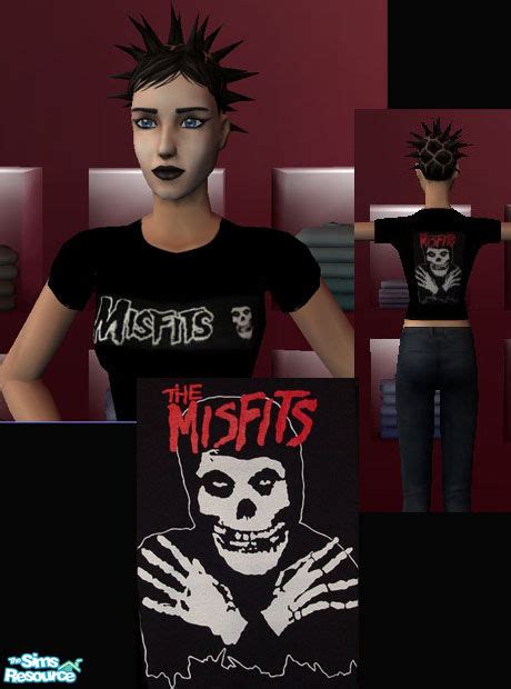 The Sims Resource Misfits T Shirt Punk Collection