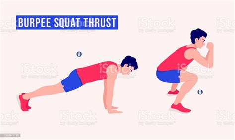 Burpee Squat Thrust Exercise Men Workout Fitness Aerobic And Exercises