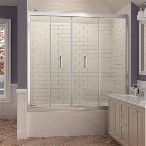 Shop wayfair for all the best folding shower & bathtub doors. Butterfly 58" x 58.75" Pivot Bi-Fold Tub Door with ...