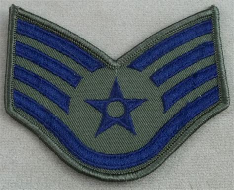 Us Air Force Subdued Small Sleeve Rank Insignia Staff Sergeant 3 12