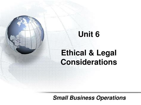 Ppt Unit 6 Ethical And Legal Considerations Powerpoint Presentation