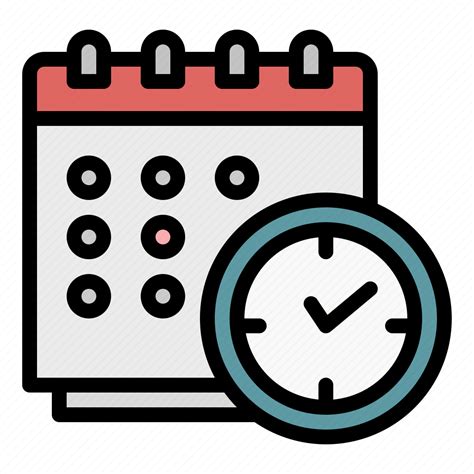 Calendar Clock Schedule Time Timetable Icon Download On Iconfinder