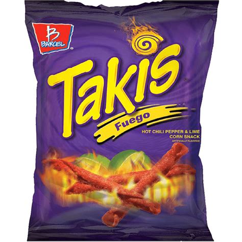 Takis Fuego Hot Chili Pepper And Lime Tortilla Chips 113g American Soda