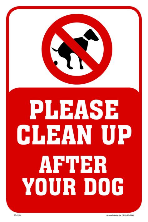 Please Clean Up After Your Dog 12x18 Street Park Road Sign Ebay