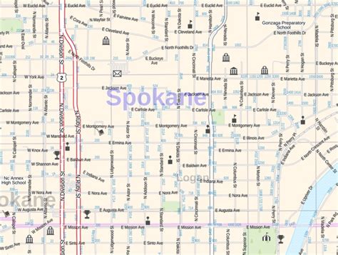 Spokane Wa Map