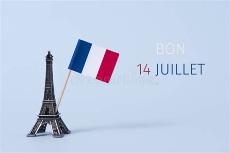 Text Bon 14 Juillet Happy 14 July In French Stock Photo Image Of