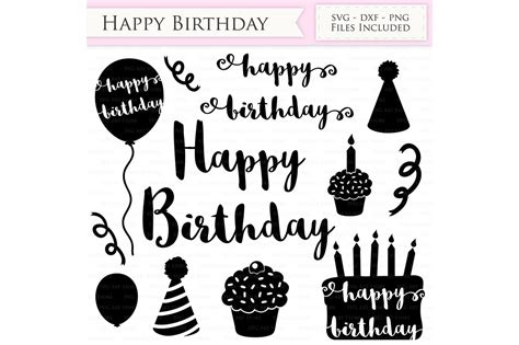 Happy Birthday SVG Files - Birthday Cutting Files By SVGArtStore