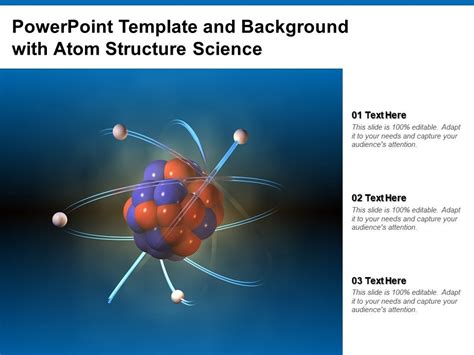 Powerpoint Template And Background With Atom Structure Science