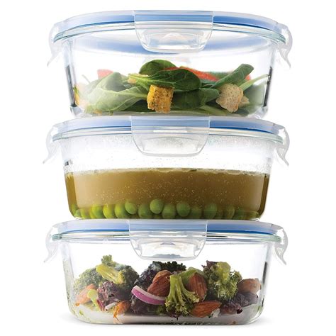 Superior Borosilicate Glass Meal Prep Food Storage Containers 3 Pack